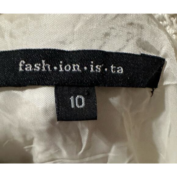 Drew Phillips Fash•ion•iś•ta White Tweed Mini Dress Size 10 - Picture 2 of 8